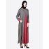 Casual abaya - Grey-Wine color